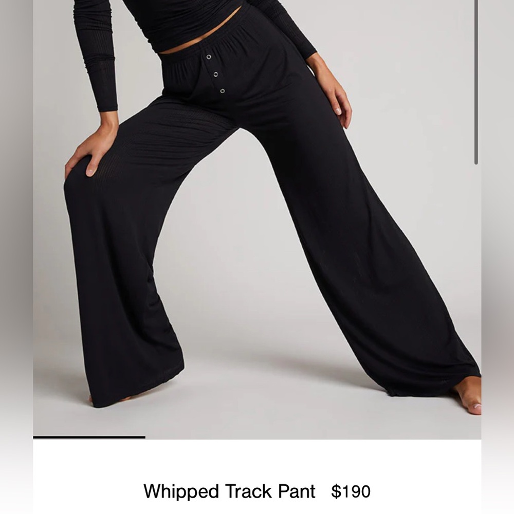 NEGATIVE UNDERWEAR Black shipped modal track pant pants wide leg s small